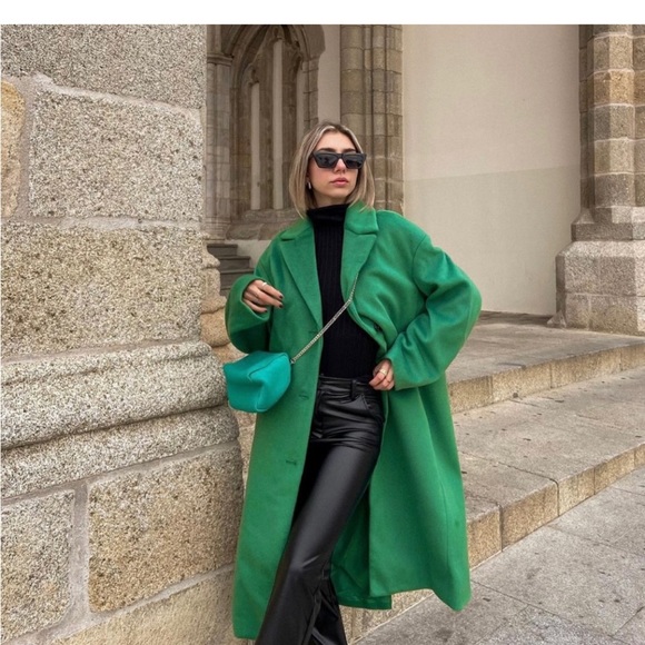 H&M oversized green coat - Picture 2 of 10